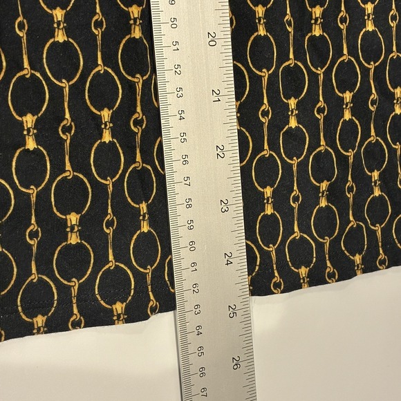 Lauren Ralph Lauren Black Label Equestrian Top XL Black Horse Bit Old Money Prep - Picture 9 of 9